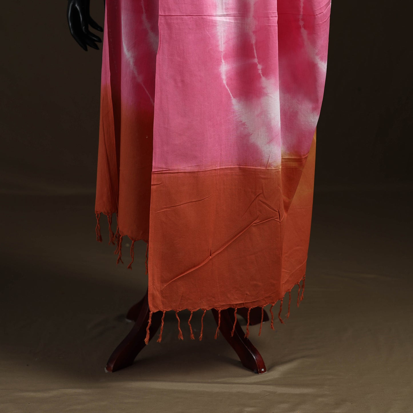 Shibori Tie-Dye Cotton Dupatta with Tassels 41
