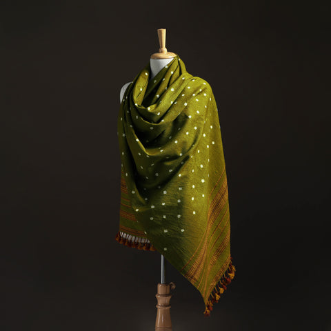 Kutch Handwoven Merino Wool Bandhani Tie-Dye Shawl 17