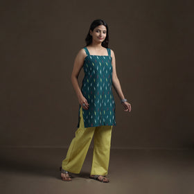 Pochampally Ikat Cotton Sleeveless Short Kurta for Women 30
