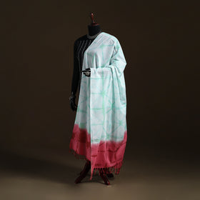 Shibori Tie-Dye Cotton Dupatta with Tassels 42
