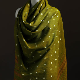 Kutch Handwoven Merino Wool Bandhani Tie-Dye Shawl 17