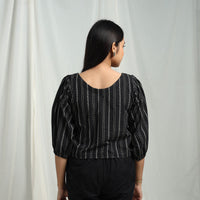 Black - Cotton Jacquard Crop Top 09