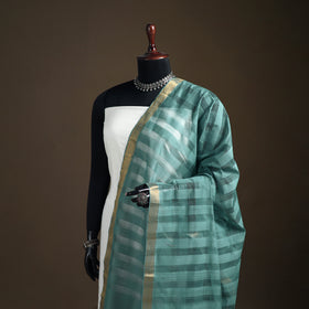 Pure Handloom Cotton Nizam Zari Border Mangalagiri Dupatta 53