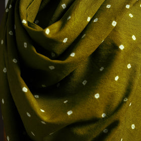 Kutch Handwoven Merino Wool Bandhani Tie-Dye Shawl 17