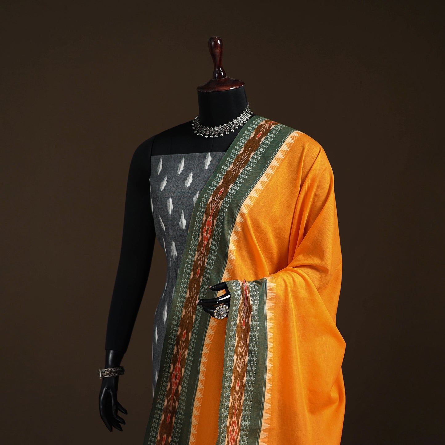 Sambalpuri Ikat Cotton Dupatta from Odisha 07
