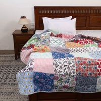 Single - Reversible Sanganeri Patchwork Cotton Quilt 38