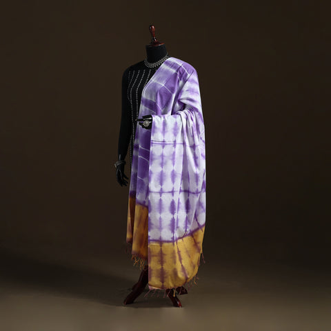Shibori Tie-Dye Cotton Dupatta with Tassels 43