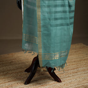 Pure Handloom Cotton Nizam Zari Border Mangalagiri Dupatta 53