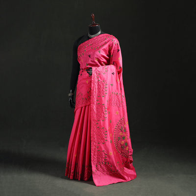 Hand Embroidered Silk Saree 17