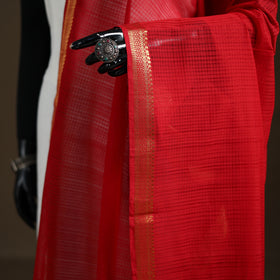 Pure Handloom Cotton Nizam Zari Border Mangalagiri Dupatta 54