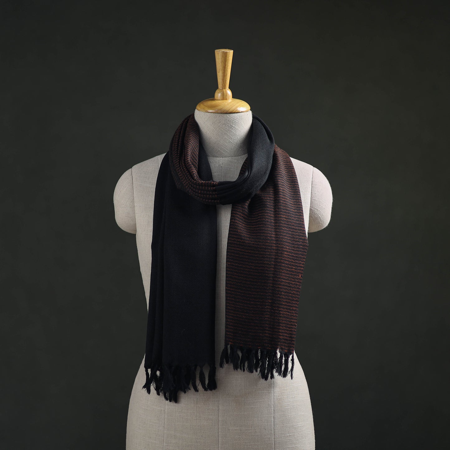 Kumaun Handwoven Pure Merino Wool Stole 80