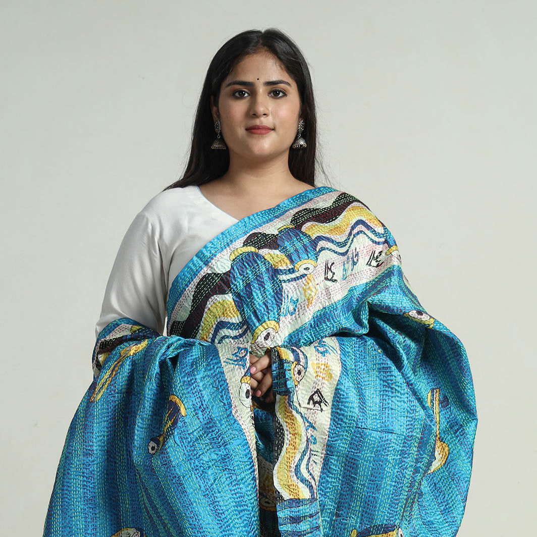 kantha embroidery dupatta