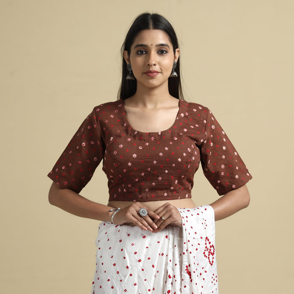 bandhani stitched blouse 