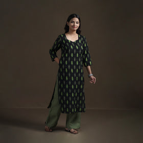 Pochampally Ikat Cotton Straight Kurta for Women 20