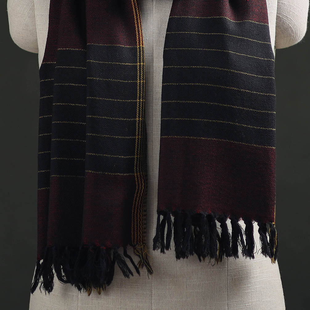 Kumaun Handwoven Pure Merino Wool Stole 83