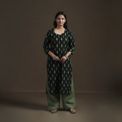 Pochampally Ikat Cotton Straight Kurta for Women 20