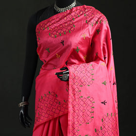Hand Embroidered Silk Saree 18