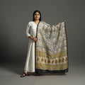 Blue - chanderi silk bagru dupatta 10 - handcrafted