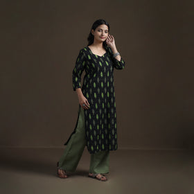 Pochampally Ikat Cotton Straight Kurta for Women 20