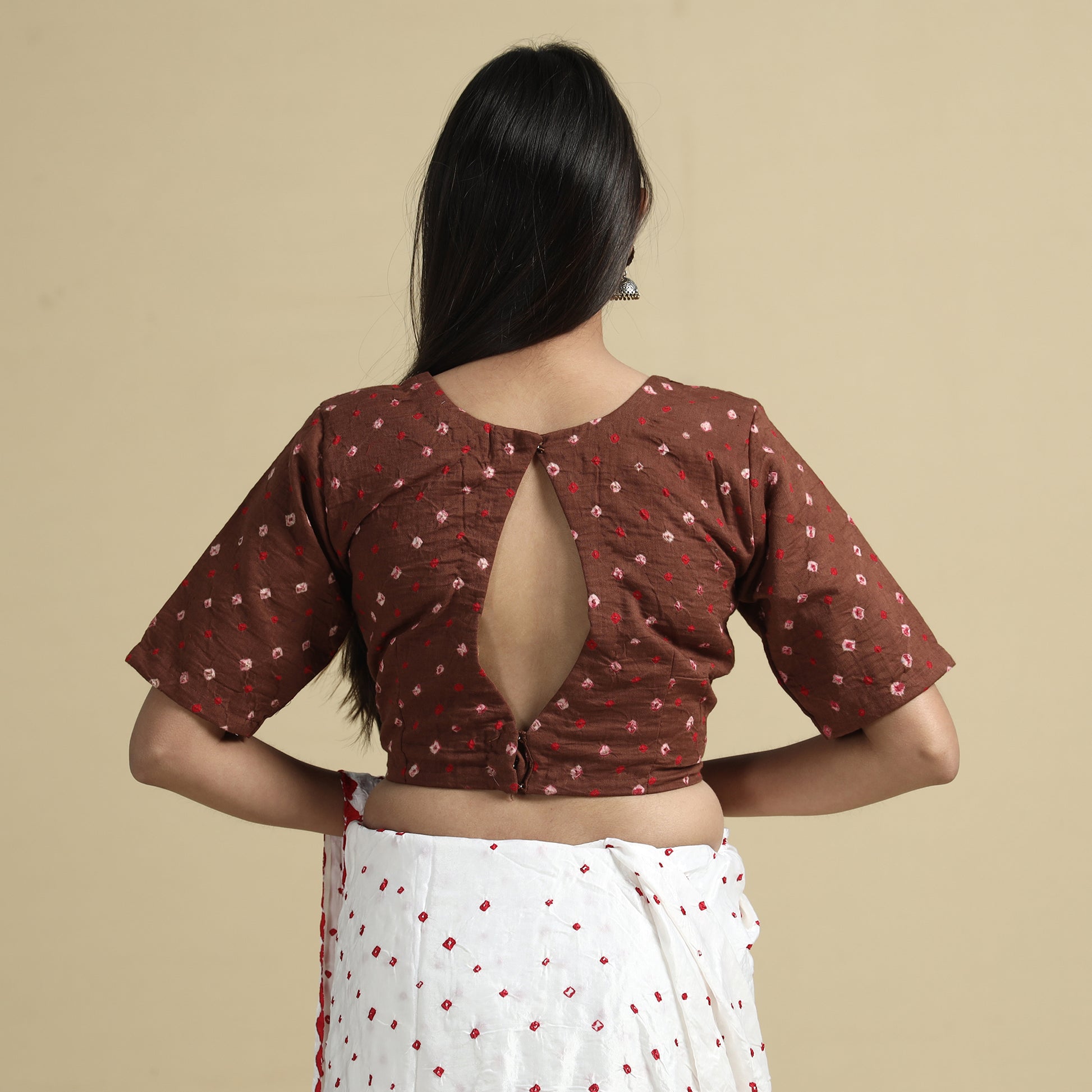 bandhani stitched blouse 