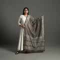 Brown - chanderi silk bagru dupatta 11 - handcrafted