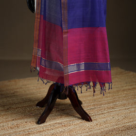 Pure Handloom Cotton Nizam Zari Border Mangalagiri Dupatta 56