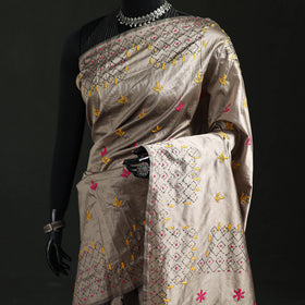 Hand Embroidered Silk Saree 19