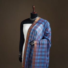 Pure Handloom Cotton Nizam Zari Border Mangalagiri Dupatta 57