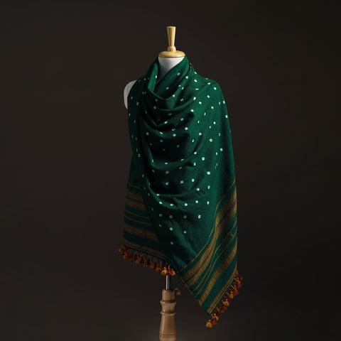 Kutch Handwoven Merino Wool Bandhani Tie-Dye Shawl 19