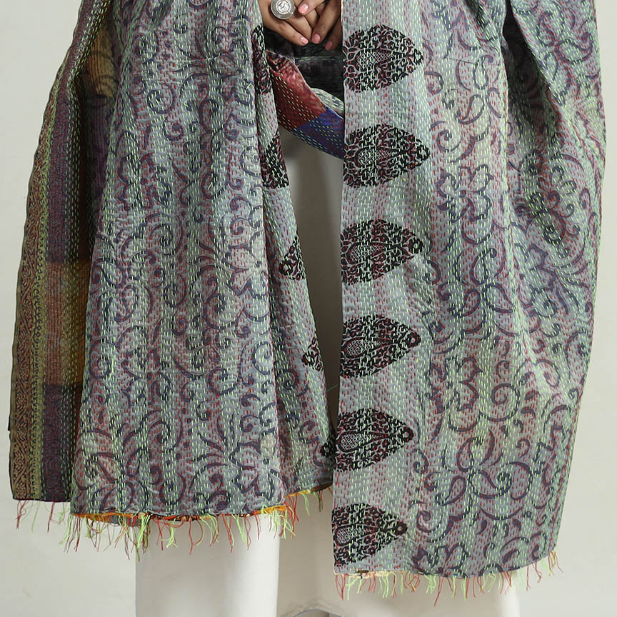 kantha embroidery dupatta