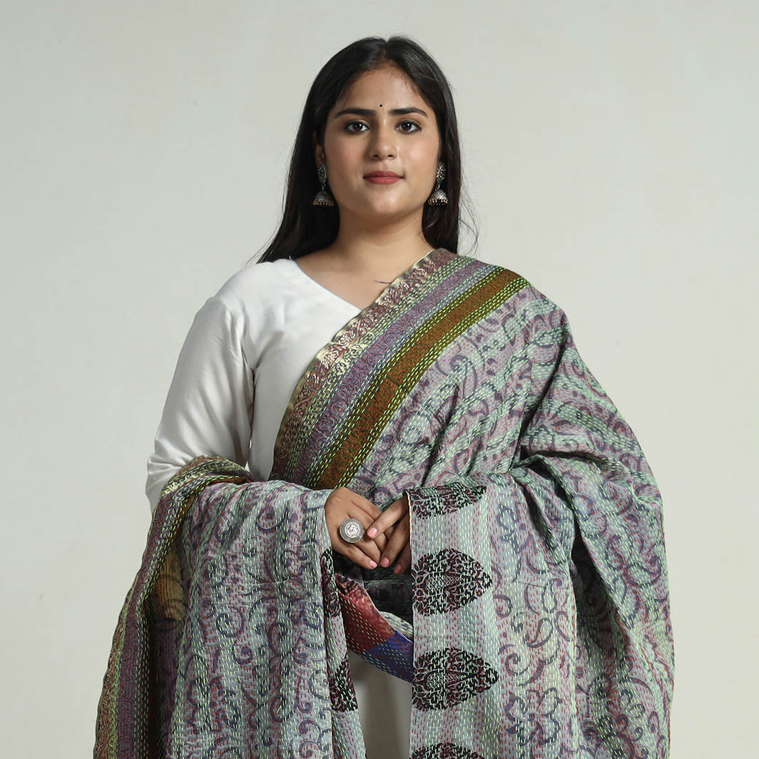 kantha embroidery dupatta