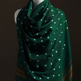 Kutch Handwoven Merino Wool Bandhani Tie-Dye Shawl 19