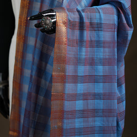 Pure Handloom Cotton Nizam Zari Border Mangalagiri Dupatta 57