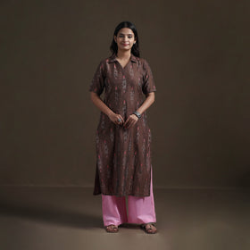 Pochampally Ikat Cotton Straight Kurta for Women 12