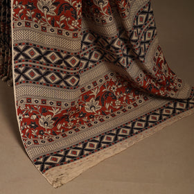 Black - printed cotton kalamkari saree 71 - handcrafted