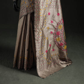 Hand Embroidered Silk Saree 19