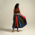 Multicolor - Bandhani Tie-Dye Patchwork Cotton Short Skirt 40