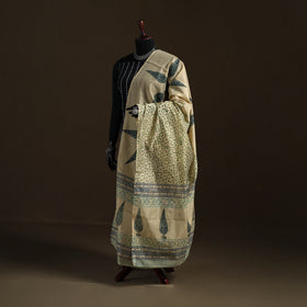 Sanganeri Hand Block Print Chanderi Silk Dupatta 47