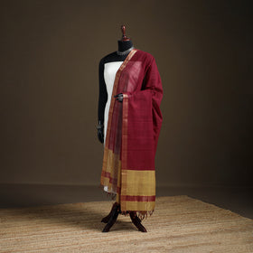 Pure Handloom Cotton Nizam Zari Border Mangalagiri Dupatta 58