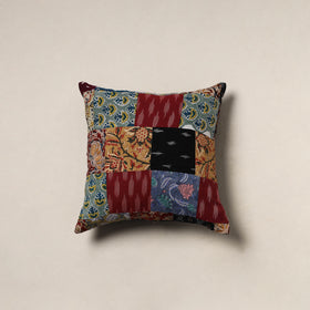 Handcrafted Patchwork Cushion Cover (16 x 16 in) 21