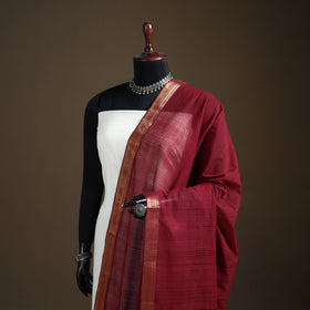 Pure Handloom Cotton Nizam Zari Border Mangalagiri Dupatta 58