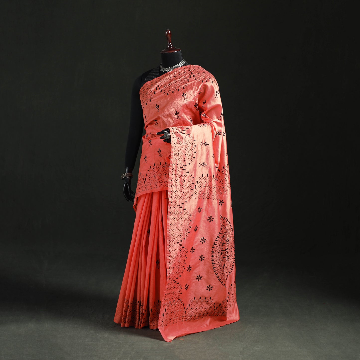 Hand Embroidered Silk Saree 20