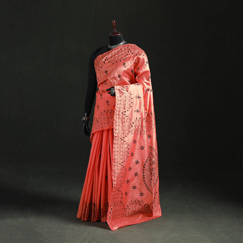 Hand Embroidered Silk Saree 20