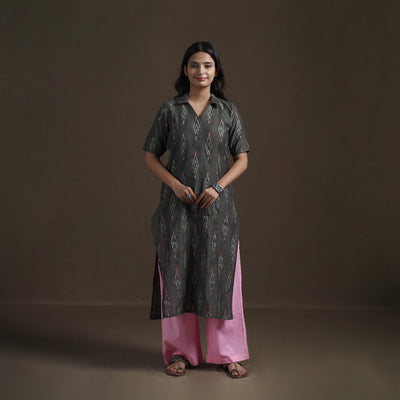 Pochampally Ikat Cotton Straight Kurta for Women 11