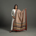 Beige - chanderi silk bagru dupatta 14 - handcrafted