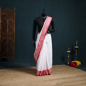 Bengal Ikat Handwoven Pure Cotton Saree for Durga Puja 14