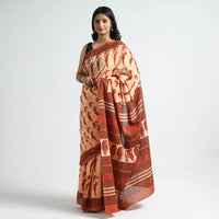 Bagru Ajrakh Cotton Saree