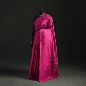 Hand Embroidered Silk Saree 21