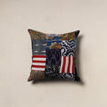 Handcrafted Patchwork Cushion Cover (16 x 16 in) 19