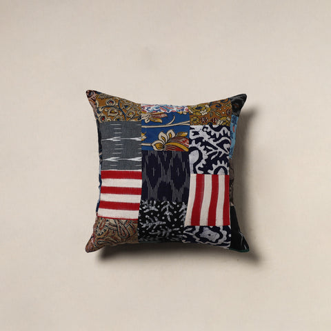 Handcrafted Patchwork Cushion Cover (16 x 16 in) 19